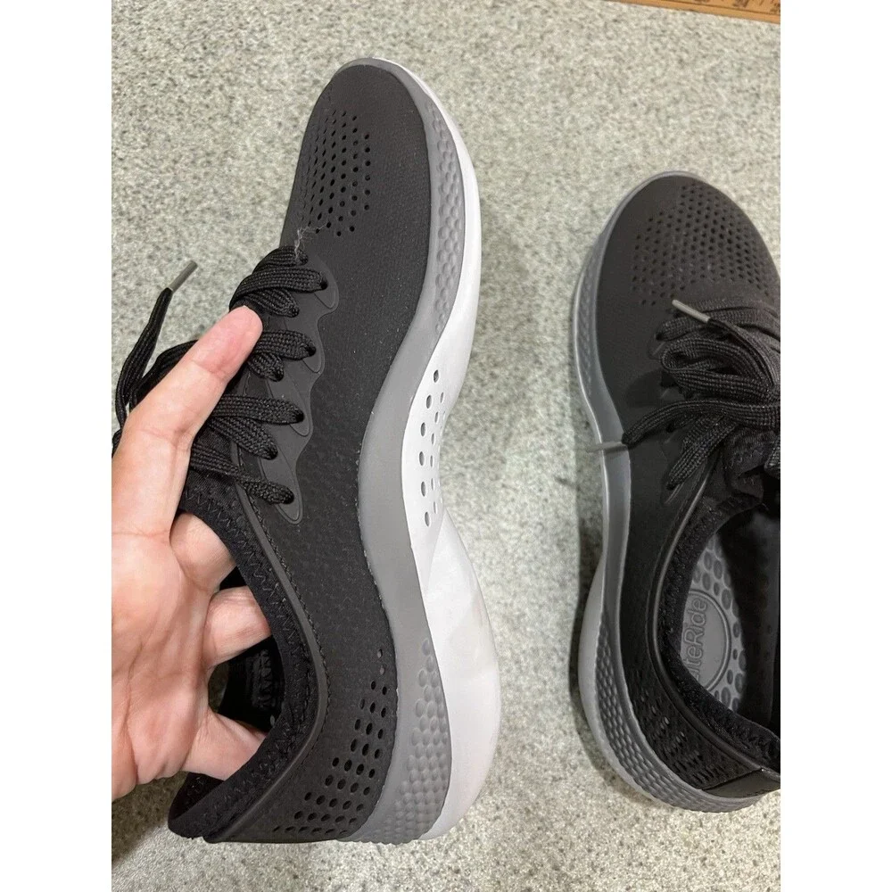 CROCS LiteRide 360 Pacer Black Sneaker Lace-up Waterproof Casual 10